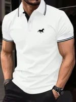 New Men's T-shirt Classic Short sleeved Polo Shirt - Image 3