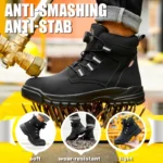 Waterproof Safety Boots Men Indestructible Steel Toe Work Boots - Image 2