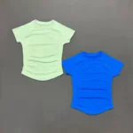 Women Sports T-Shirt Round Neck Short Sleeve Breathable Stretchy Tops Gym Fitness Yoga - Image 6