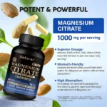 Magnesium Citrate Capsules 1000mg,High Absorption Supplement - Sleep, Muscle & Heart Support - Image 2