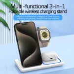 Foldable Phone Wireless Charger Station For iPhone 16 15 14 13 12 Pro Max Apple Watch - Image 2