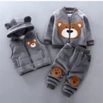 Winter Baby Clothing Sets Autumn Boys Girls Thick Warm Suits Hooded Sweater