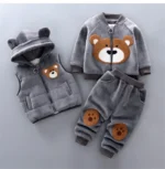 Winter Baby Clothing Sets Autumn Boys Girls Thick Warm Suits Hooded Sweater