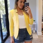 Women's Thin White Blazer Summer Autumn Slim Fit Long Sleeve Coat Tops Black Ladies Fashion Outwear - Image 4