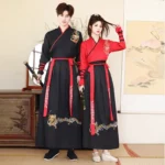 Cosplay Costumes Adult Suit Women Hanfu Modern Top Skirt 2 Piece Set Men