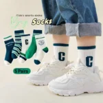 GreenC Summer Calf Socks 5 Pairs Children's Socks Boys Spring Cotton Socks - Image 3