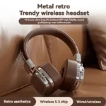 2025 New 5.3 Foldable Wireless Bluetooth Headsets Headset Gamer Choice Retro - Image 4