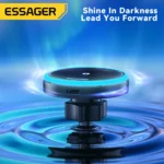 Essager Magnetic Wireless Charger Car Phone Holder 15W RGB Seven Color Light Fast Charging Mount Stand - Image 2