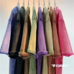 American Style Retro Heavyweight Solid Color Short Sleeved T-shirt - Image 5