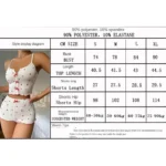 Sexy Heart Print Pajama Set for Women Sleepwear Silk Stain V-Neck - Image 6