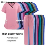 Nurse Uniform Medical Beauty SPA Uniform Dental Scrub Nursing Healthcare Scrubs Set