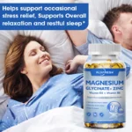 Magnesium Glycinate Capsules 500mg with Zinc,Vitamin D3 B6 Brain, Memory, Focus, Sleep - Image 5