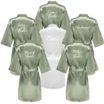 Women's Satin Robe Silk Kimono Bathrobe Pure Short Sexy Sleepwear