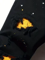 Men's Splash-Ink Patchwork Jeans - Image 5