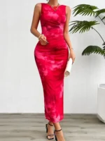 Women's Spring Summer New Fashionable Printed Round Neck Style Slimming Sleeveless - Image 4