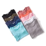 AIOPESON100% Cotton Men T-shirt V-neck Fashion Design Slim Fit Soild T-shirts - Image 5