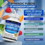 Magnesium Complex 1000mg 8 Elemental Magnesium Supplement with Glycinate Citrate - Image 3