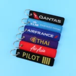 1pcs Aviation Logo Embroidered Keys Tag Keychains For Motorcycles Car - Image 4