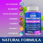 Turmeric Bearberry Vitamin Glutathione Skin Whitening Pills - 2000 mg - Image 4