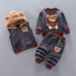 Winter Baby Clothing Sets Autumn Boys Girls Thick Warm Suits Hooded Sweater - Image 4