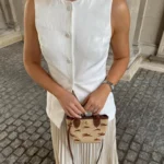 MUJER White Sleeveless Vest Women Button Summer Vests for Women Jacket Pink Vest - Image 5