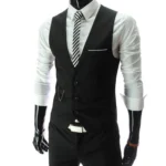 7XL High Quality Dress Vests For Men Slim Fit Mens Suit Vest Male Waistcoat - Image 4