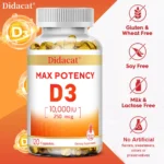 Vitamin D3 10,000 IU (250 mcg), Supports Immune Health, Calcium Absorption Muscle Function & Bone Strength - Image 2