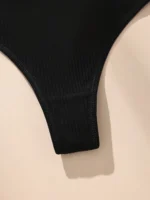 7Pcs Women Cotton Thongs Panties Striped Underwear Sexy Underpants Black Panty - Image 6