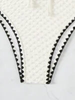 Swimwear White 2 Piece Strapless Swimsuit for Women Sexy Bandeau Backless Bikini Set - Image 5