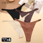 4PcsSet Seamless Ultra-thin Underwear Women Sexy Thin Belt Panties