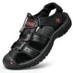 Summer Men Sandals Genuine Leather Mens Casual Shoes Outdoor Men Leather Sandals - Image 3