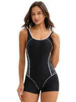 2025 New Plus Size Sports Swimwear Women One Piece Swimsuit Female Professional Swimming Suit