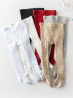 1-Pack of Simple Basic Vertical Striped Leggings for Baby Girls