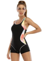 2023 Patchwork Sport One Piece Swimsuit Plus Size Swimwear Women Professional Sport Bathing Suit - Image 6