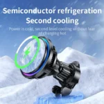 Ice Cooling Magnetic Wireless Car Charger Fast Charging Station for iPhone - Image 2