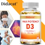 Vitamin D3 10,000 IU (250 mcg), Supports Immune Health, Calcium Absorption Muscle Function & Bone Strength