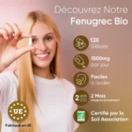 Organic Fenugreek Capsules with Vitamins & Calcium - 100% Vegan Fenugreek Powder Supplement for Women and Men - Image 3