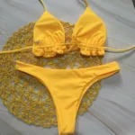 Summer Brazilian Bikini Set Women Sexy Bandage Top Thong Bottom 2 Pieces Set - Image 4