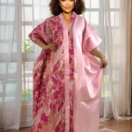 Luxury African Dashiki Gown for Women-Floral Embroidery Batwing Sleeve Loose Fit Maxi Dress