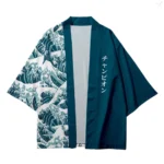 Men's Harajuku Japanese Patchwork Paisley Print Kimono Cardigan Traditional 3/4 Sleeves - Image 3