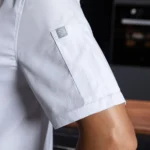 Summer Breathable Elastic Chef Jacket Short Sleeve Men Kitchen Work Uniform - Image 3