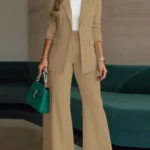 ZANZEA 2026 Spring Autumn Women Outfits Office 2 Piece Sets Elegant Long Sleeve