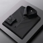 Men's Casual and Fashionable Long Sleeved Solid Color Shirt Non Ironing - Image 5