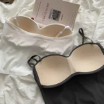 1pc Top Bra Seamless Skin-Friendly U-Back Vest with Fixed Chest Pad Suspender for Women - Image 6