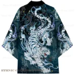 Oversize 3XL 4XL 5XL Japanese Kimono Cardigan Traditional Men's Samurai Cosplay Costume - Image 3