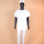 African Men`s Clothing Embroidery Agbada Shirts Pants and Hats 4 Piece Set - Image 5