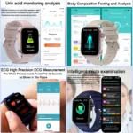 2025 New For XIAOM1 ECG+PPG Blood Fat Uric Acid Health Smartwatch Men - Image 3