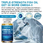 Alxfresh Wild Caught Omega 3 Fish Oil– 120/60 Soft Gels –3600mg High EPA 1300mg DHA 900mg - Image 2