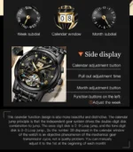 OLEVS Classic Men's Watches Tourbillon Multi-function Full Automatic Men Watch - Image 6