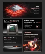 FIREBAT Huan 16 Pro AMD Ryzen 7 H 255 RTX 5060 DDR5 16GB RAM Screen gaming laptop - Image 6